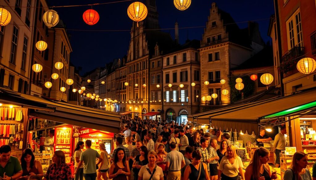 European night markets and social spots